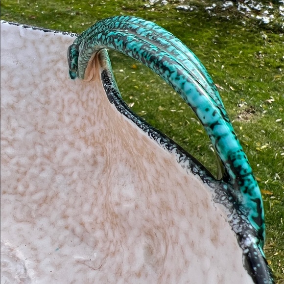 Vintage Bitossi Italian Fratelli Fanciullacci Floral Leaf Basket with Handles - Picture 8 of 16